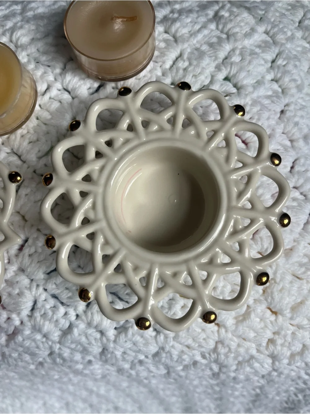 Lenox - Snow Lights- Shimmer and Sparkle- Decorative Tealight Holders
